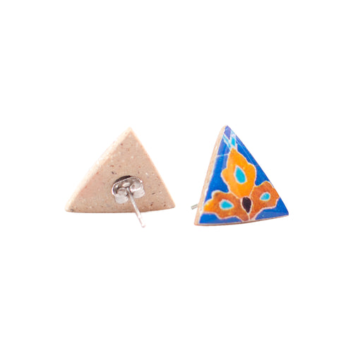 Afra - Triangular Tile Stud Earrings image 1